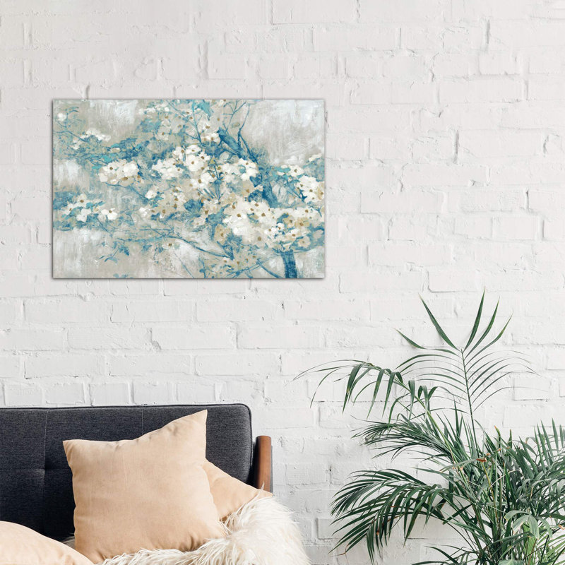 Dogwood Bloom I by Edward Selkirk - Wrapped Canvas Painting, 30.48 cm H x 45.72 cm W