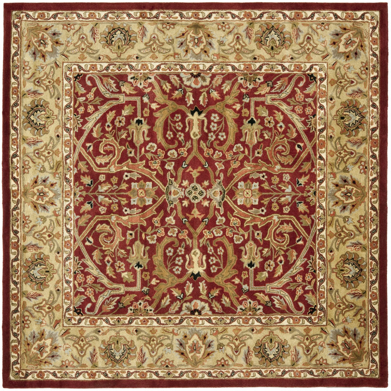 Balthrop Hand Tufted Wool Oriental Rug, Square 8'