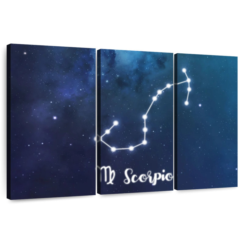 Adella Scorpio Zodiac Constellation, 14" H x 23" W