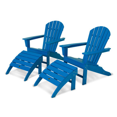 POLYWOOD South Beach 4-Piece Adirondack Set by POLYWOOD