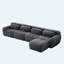 Canapé modulaire de 148,8 po à 4 places avec repose-pieds, canapé modulaire moderne avec tissu moelleux et éponge à haute densité-121087678