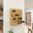 Brown Wood Tall 40 Hole Wall Wine Rack, 21" x 4" x 57"-365769775-365769772