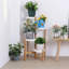 Support à fleurs en bambou à 4 niveaux pour porte-pots de jardin d'intérieur en coin abdikarin pour jardin salon chambre balcon