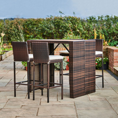 Teamson Home Bar Set with Wood Frame