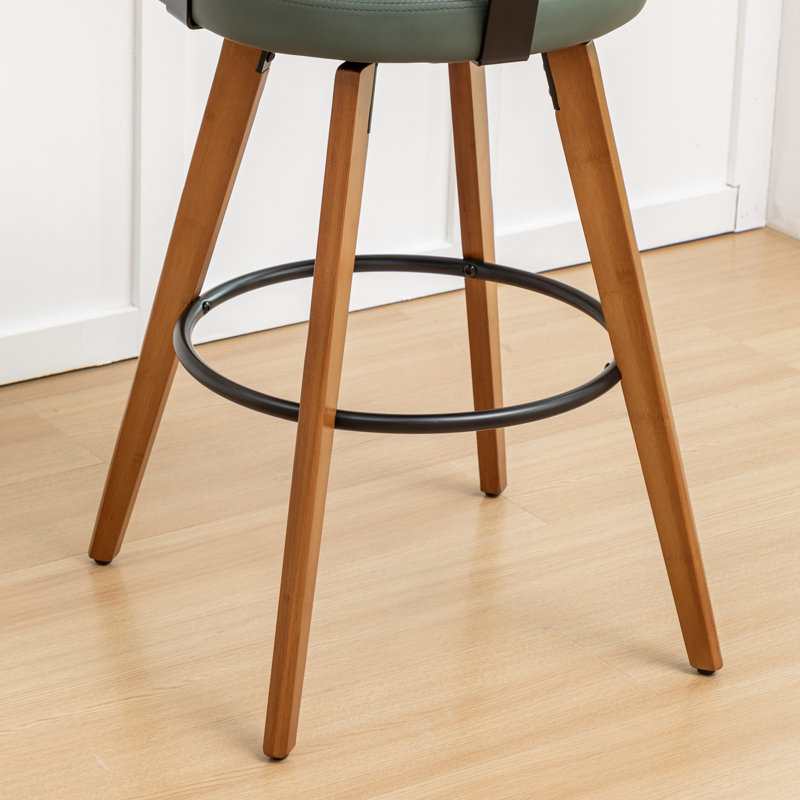 Tabourets de comptoir pivotants en cuir Modern, Tabouret de comptoir (siège d'une hauteur de 26,3, Vert