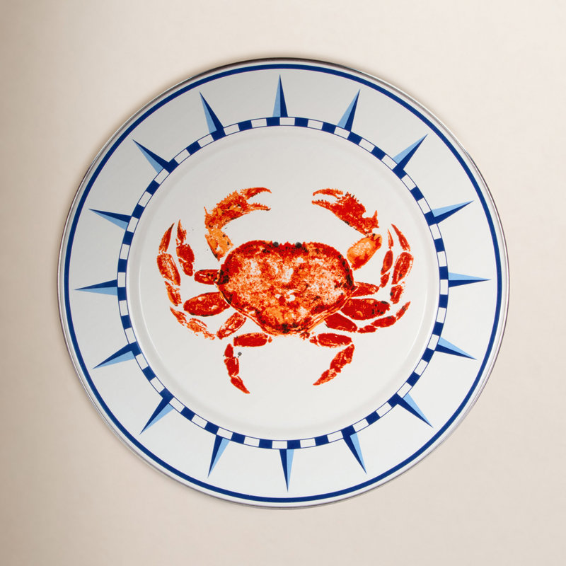 Set of 4 Crab House Dinner Plates