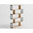 Modern Industrial Bookshelf, Atlantic Pine, 35.4 x 54.3 x 7.9 inches | 100% Chipboard with Metal Edges, Thickness: 0.7 inches | Wall-Mountable Design with Numerous Shelves, Stylish Storage Solution for Home & Office