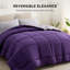 Insertion de couette matelassée à blocs de couleur très grand - mauve et mauve pâle, duvet synthétique, toutes saisons-122443356-126364010
