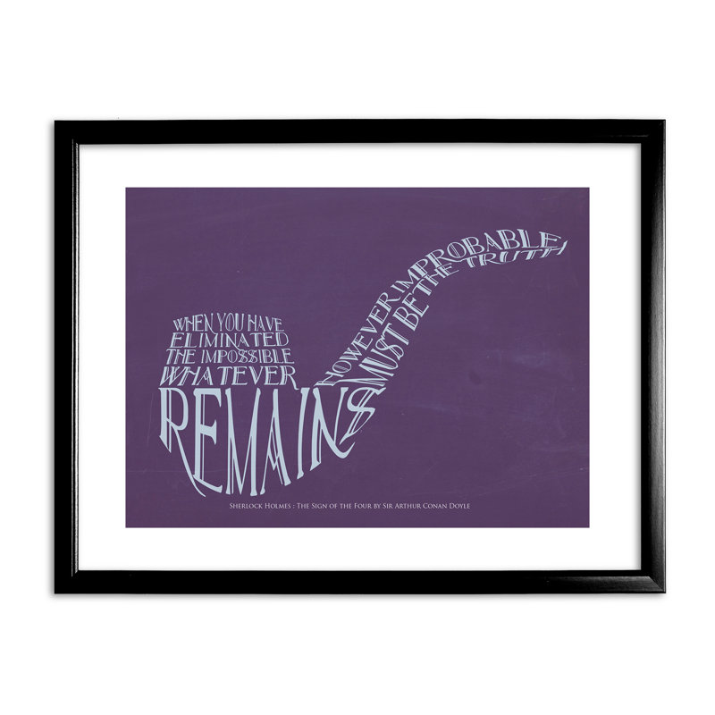 Arthur Conan Doyle - Single Picture Frame Print, Black