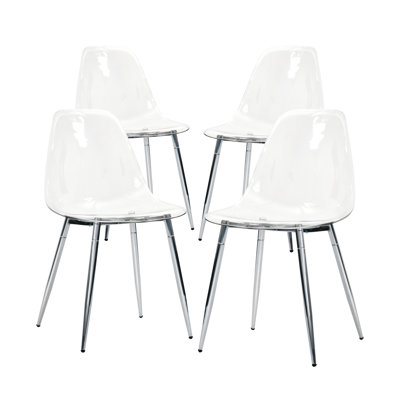 Ensemble de 4 chaises d'appoint Fuzail