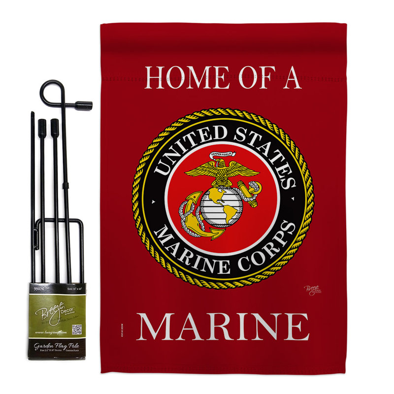 Double Sided 18.5'' H x 13'' W Polyester Flag Set