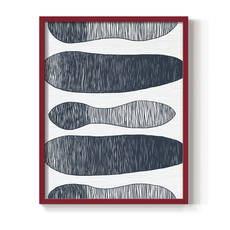 "ABSTRACT Series DCC XXXVI" par J Paul, H 11 po x l 9 po, Rouge