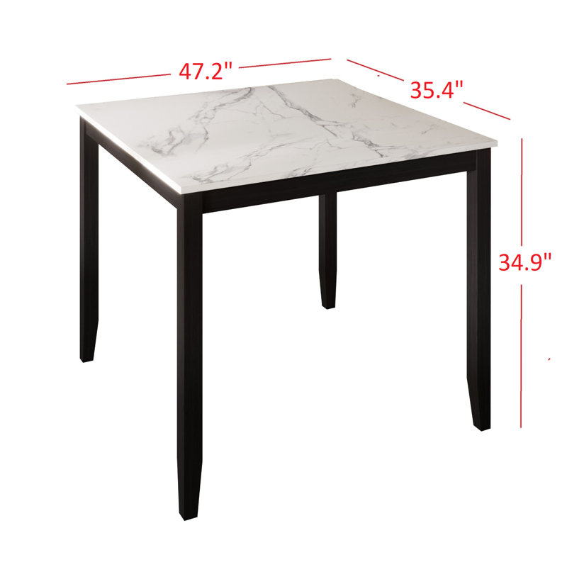 Aleycia Solid Wood Base Dining Table