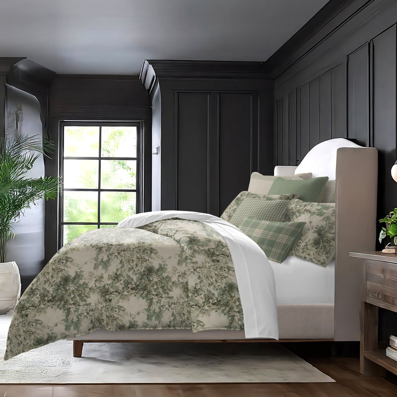 Dolce  Spring Green Cotton Comforter Set  8 Piece, Twin Comforter + 7 Additional Pieces