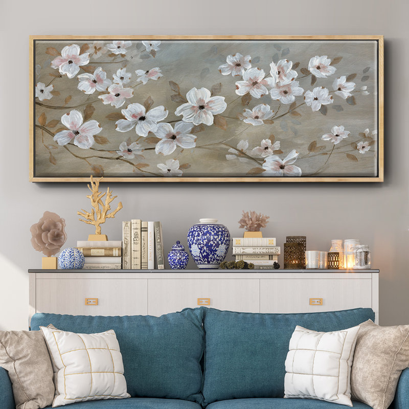 Dogwood Dream - toile encadrée, H 20 po x l 50 po