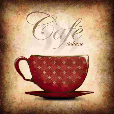 «Cafe Italiano», impression sur toile tendue