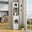Armoire de rangement de salle de bain avec 1 porte et 2 tiroirs, unité de rangement étroite, armoire de plancher pour salle de bain, salon, entrée, cuisine