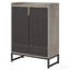 Armoire à chaussures 29,5 po, 5 niveaux, portes d'entrée - gris / noir-130377239