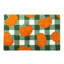 Paillasson d'automne à carreaux verts et citrouilles, tapis de bienvenue, tapis décoratif pour la porte d'entrée