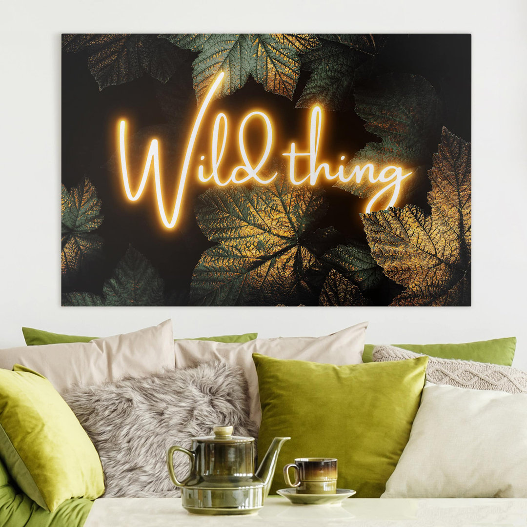 Leinwandbild Wild Thing Golden Leaves von Elisabeth Fredriksson