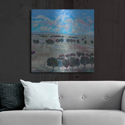 'Summer In Seppeltsfield' by Belinda Wilson Metal Wall Art, 36" x 36"