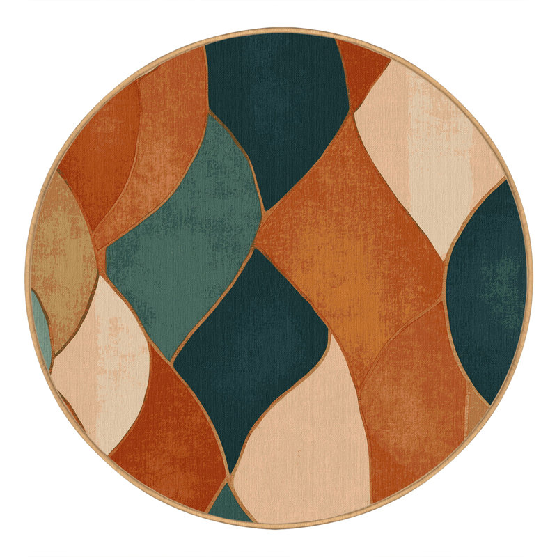 Crimson Canyon Rug, Round 7'