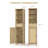 68‘’H Narrow Corner Bookcase Rattan Bookcase With Drawers And Doors