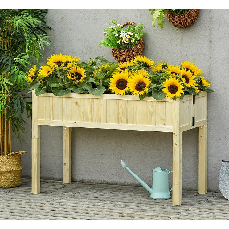 Jardinière surélevée avec jardin