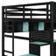 Lit mezzanine en bois avec bureau-1974885947