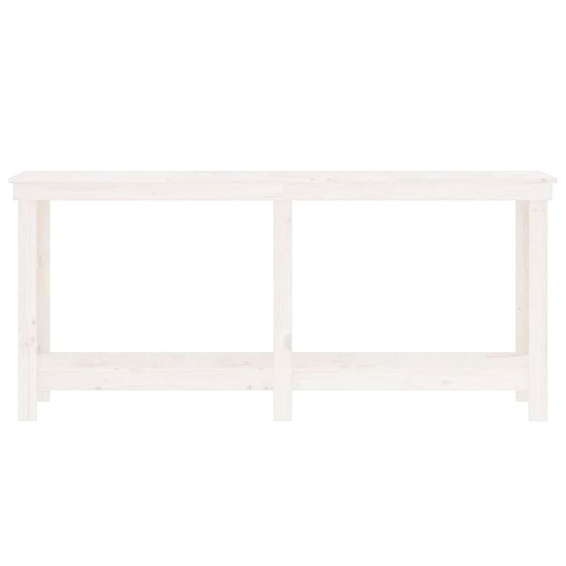 Kyreon Solid Wood Top Workbench, 80cm H x 180cm W x 50cm D, White
