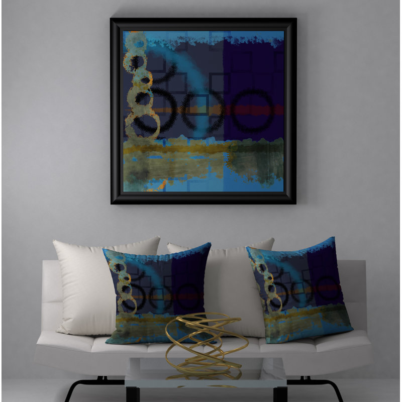 Abstract Reversible Throw Pillow, 24" x 24"