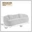 Canapé courbé orange de style Mid-Century moderne, canapé 3 places Cloud-34827992