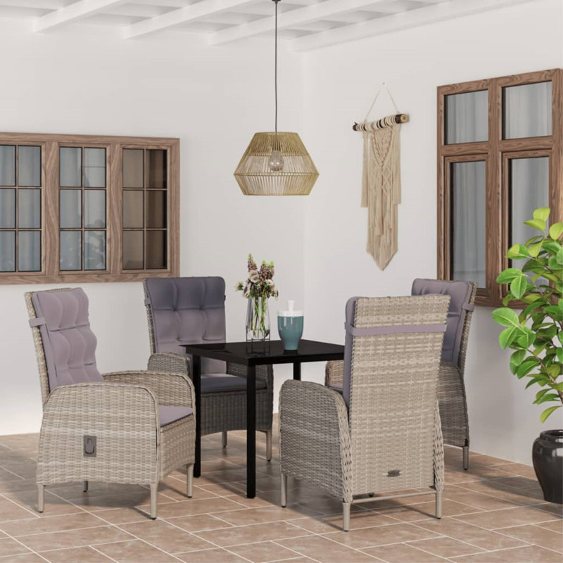 Ensemble repas pour 6 personnes Pattaya, 4, Gris, H 29,1 po x L 31,5 po x l 31,5 po