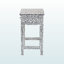 Console Raki en nacre de Capiz noire et blanche, H 29,61 po x l 31,73 po x P 17,08 po