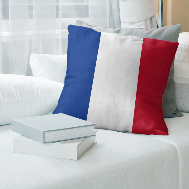 Coussin décoratif , Duvet synthétique, 16 po x 1 po, Blanc