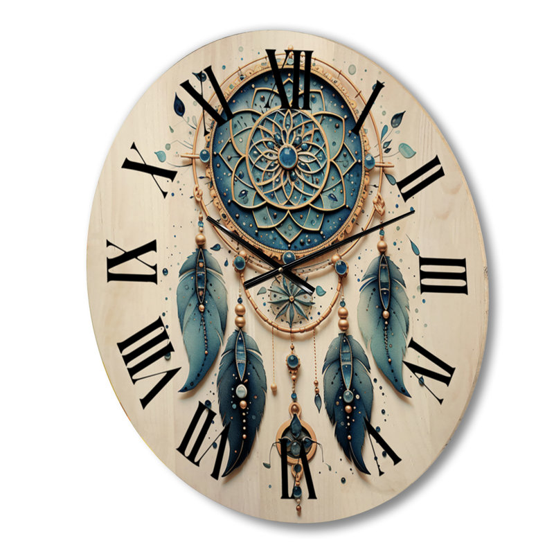 Horloge murale Blue Dream Catcher Minimalist Serenity IV - Paysages, Moyenne