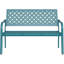 Powder Coated Steel Outdoor Bench-1200318898