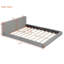 Grand lit plateforme tapissier en velours-831902510