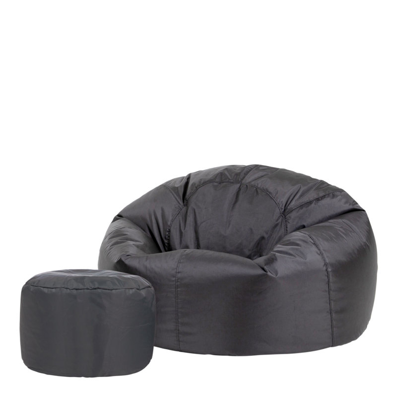 Bean Bag Lounger, Charcoal Grey