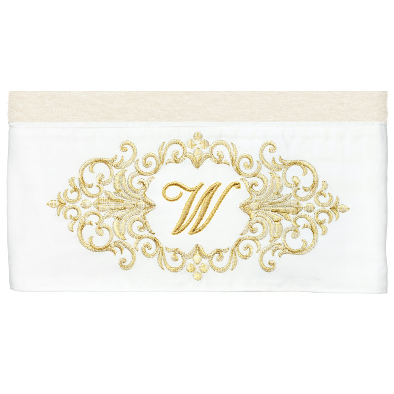 Linum Home Textiles 100% Turkish Cotton MONICA 2PC Embellished Bath Towel Set, W