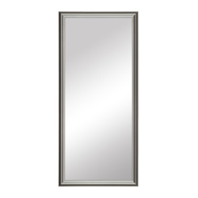 Wayne Collection, Full Length Mirror, in a, Ideal Dressing Room Mirror, True Reflections Glass, Wood Frame,  Lean Against Wall or Wall-Mounted, 