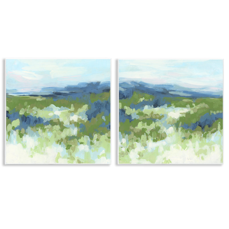 «Abstract Overgrown Field», ensemble de 2 plaques murales par June Erica Vess