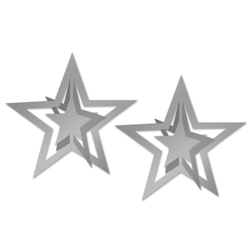 Étoiles suspendues en aluminium Pkgd 3-D