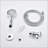 Handheld Shower Head with Hose High Pressure Shower Heads, Chrome-124563222
