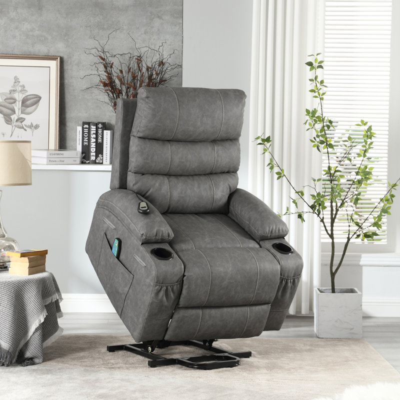 Fauteuil inclinable électrique en cuir