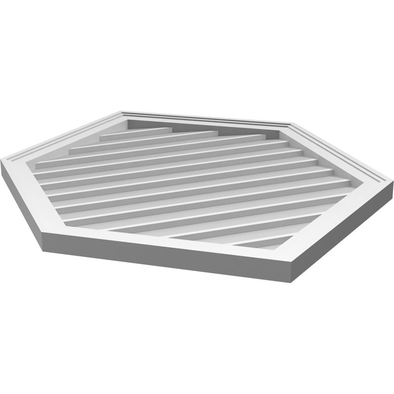 Ventilé vertical à pignon vertical en uréthane 9/12, H 38 po x l 28 po x P 1,5 po