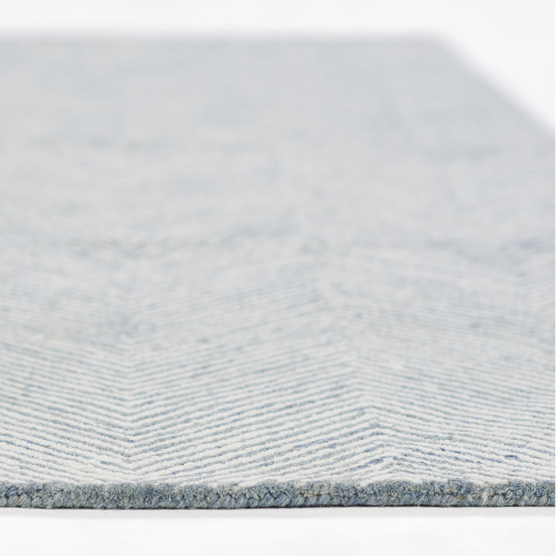 Wheaton Hand Tufted Wool Chevron Area Rug, Rectangle 5' x 8'