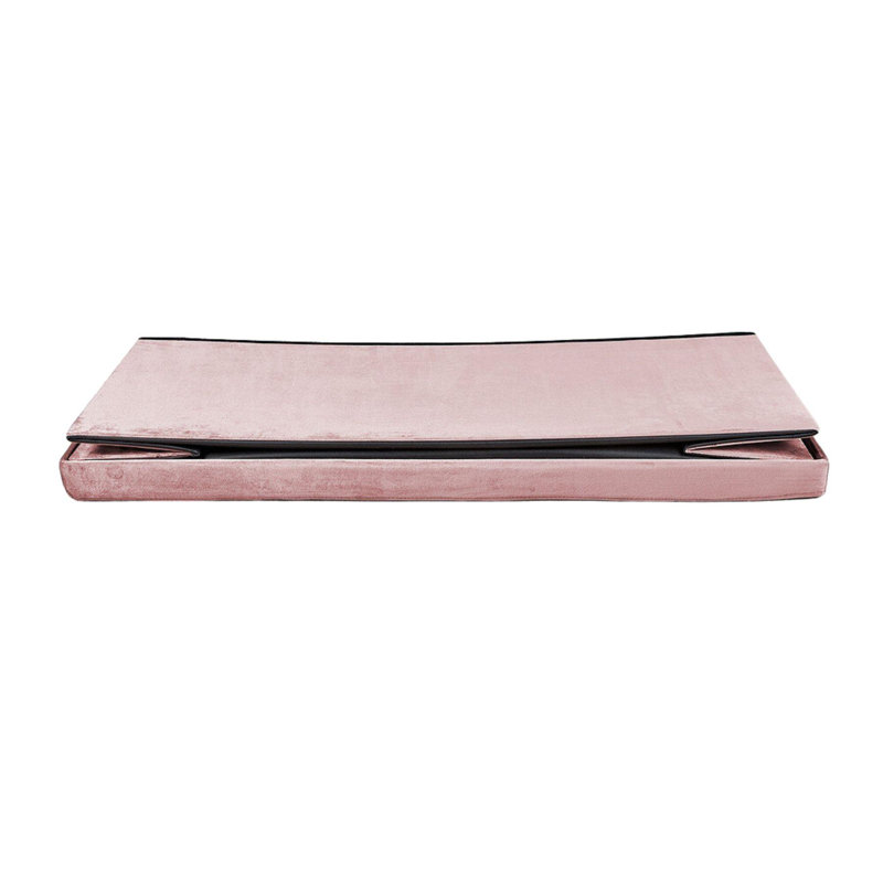 Magdaly 100cm Wide Ottoman Rectangular XL Storage Ottoman, Velvet, Pink