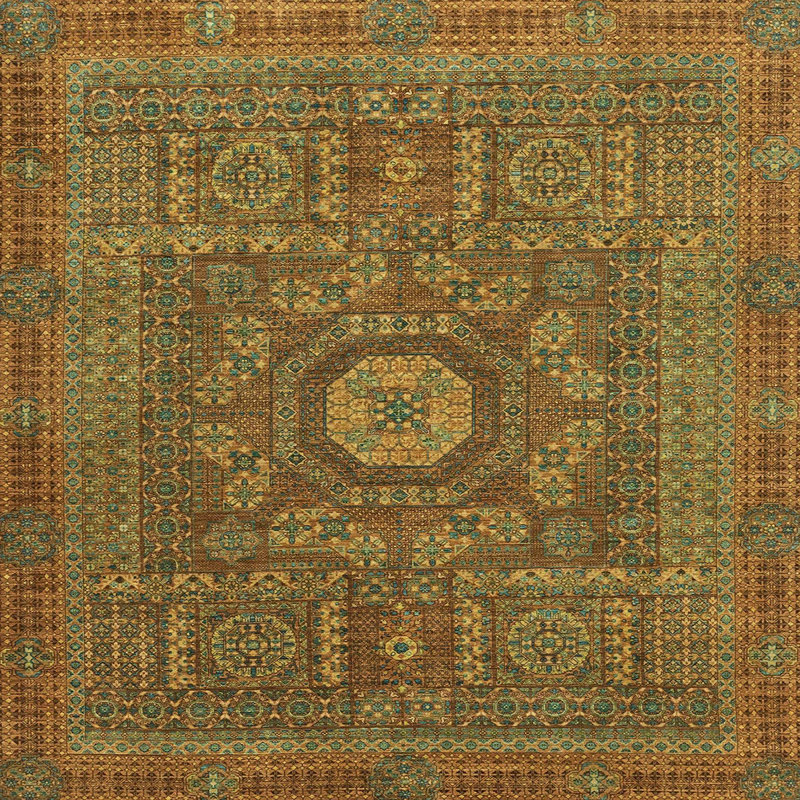 Abstract Indoor Rug, Square 3'