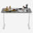 Adjustable Study Desk 60x120cm, Hand-crank Height Adjustment, White Frame With Gray Tabletop - Multi-functional Home Office Desk For Kids & Adults Lifting Method-1106683753